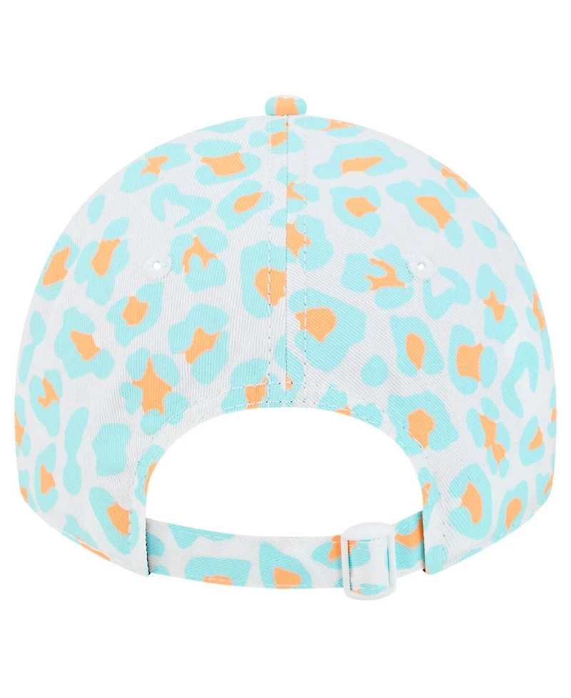 New Era Girls Toddler White Miami Dolphins Active Leopard 9TWENTY Adjustable Hat