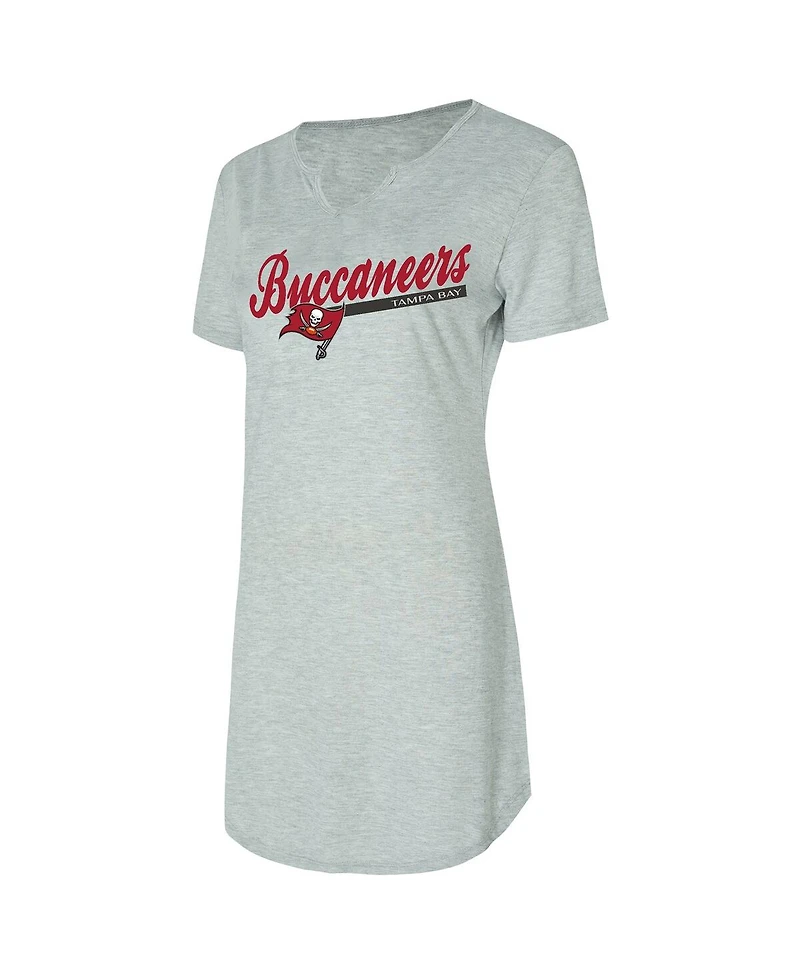 Concepts Sport Women's Gray Tampa Bay Buccaneers Petition Knit Nightshirt