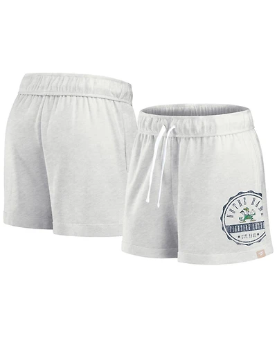 Fanatics Women's Oatmeal Notre Dame Fighting Irish Win Badge Shorts