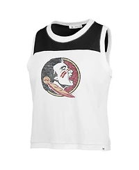 '47 Brand Women's White Florida State Seminoles Premier Zoey Waist Length Tank Top