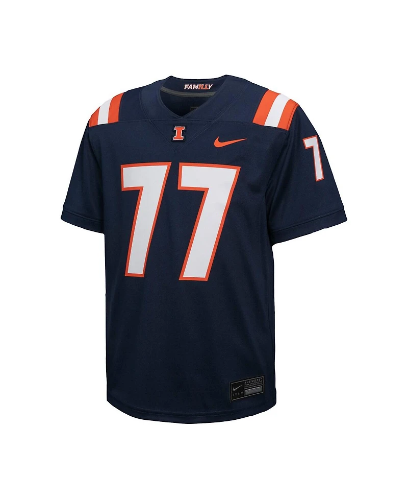 Nike Big Boys and Girls 50 Navy Illinois Fighting Illini Untouchable Replica Game Jersey
