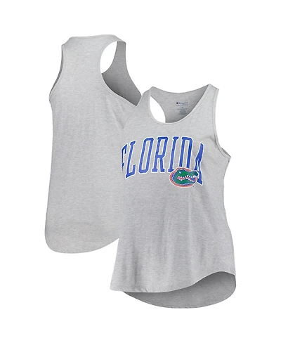 Profile Women's Heather Gray Florida Gators Arch Logo Racerback Scoop Neck Tank Top
