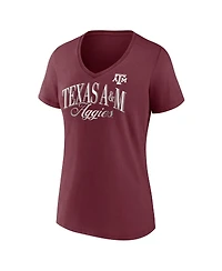 Fanatics Women's Maroon Texas A&M Aggies Fundamentals Script Foil T-Shirt