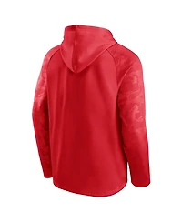 Fanatics Men's Red Chicago Blackhawks Shade Defender Raglan Pullover Hoodie