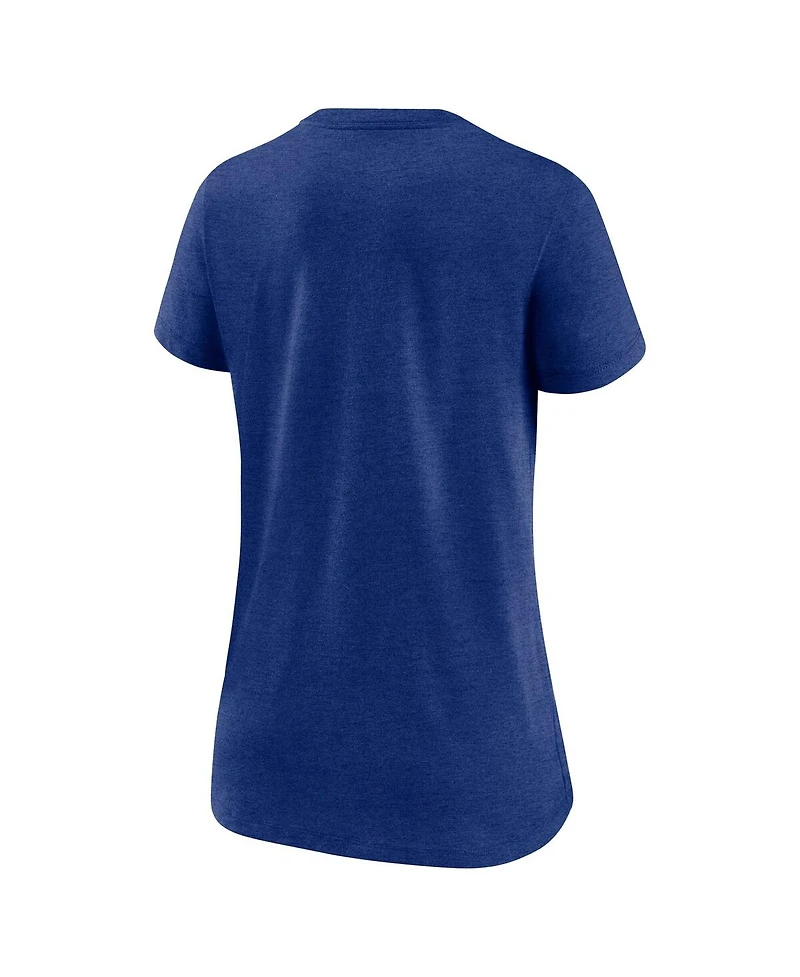 Nike Women's Heather Royal Kansas City Royals Authentic Collection Tri-Blend V-Neck T-Shirt