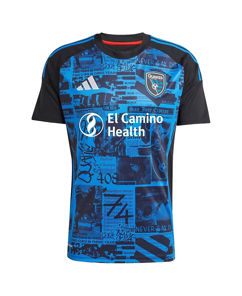 Adidas Men's Cristian Espinoza Black San Jose Earthquakes 2025 Headliner Replica Player Jersey