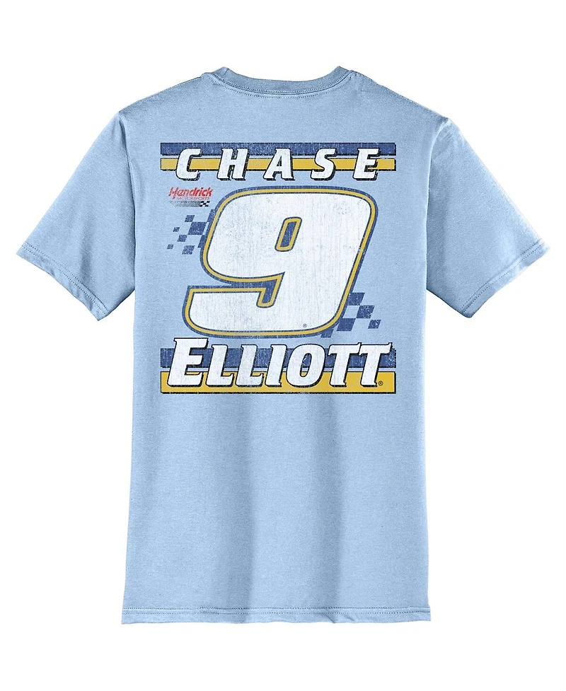 Hendrick Motorsports Team Collection Men's Light Blue Chase Elliott Kelley Book T-Shirt