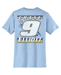 Hendrick Motorsports Team Collection Men's Light Blue Chase Elliott Kelley Book T-Shirt