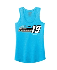 Joe Gibbs Racing Team Collection Women's Turquoise Chase Briscoe Tri-Blend Name Number Tank Top