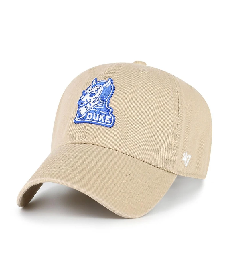 '47 Brand Men's Khaki Duke Blue Devils Vault Clean Up Adjustable Hat