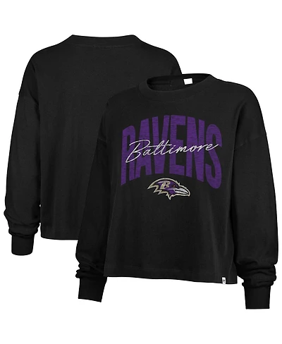 '47 Brand Women's Black Baltimore Ravens Muse Sydney Long Sleeve T-Shirt