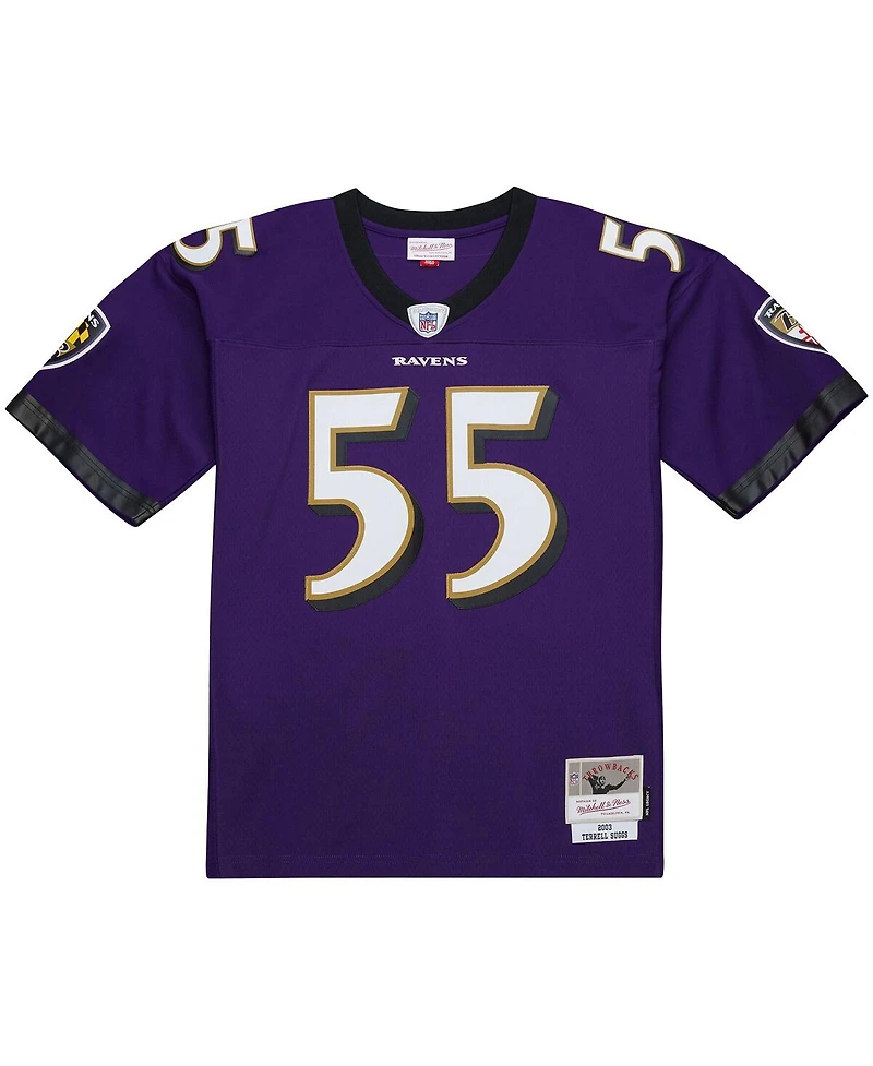 Mitchell & Ness Men's Terrell Suggs Purple Baltimore Ravens 2003 Legacy Replica Jersey