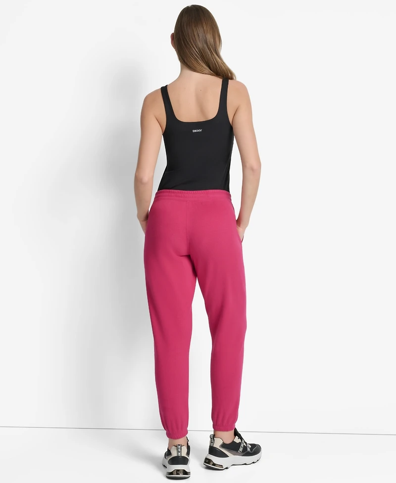 Dkny Women's Hd Logo High Waist Relaxed Joggers
