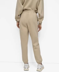 Dkny Women's Hd Logo High Waist Relaxed Joggers