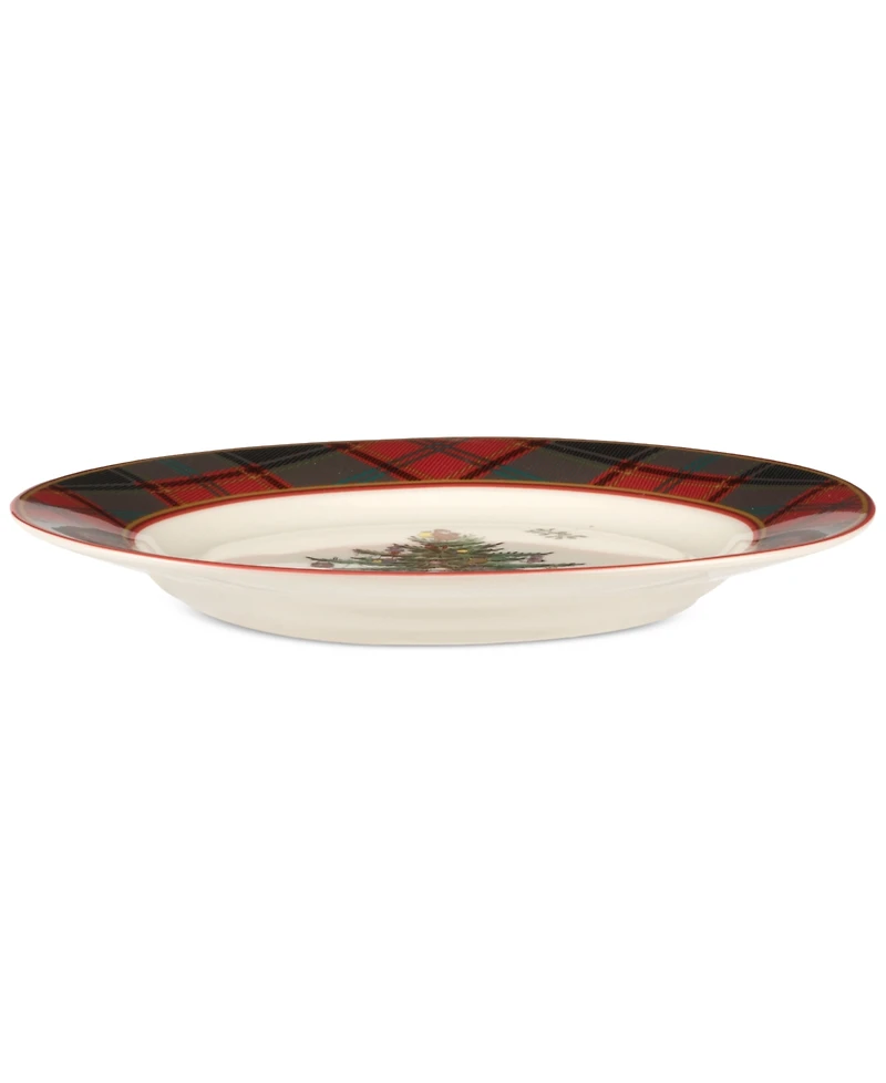 Spode Christmas Tree Tartan Salad Plate, 8"