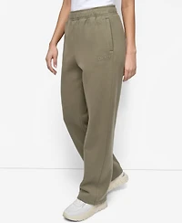 Dkny Women's Hd Logo Boyfriend Open Leg Pants