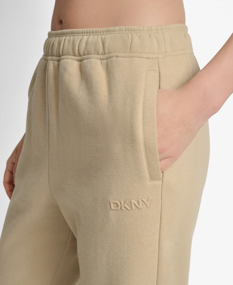 Dkny Women's Hd Logo Boyfriend Open Leg Pants