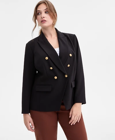 I.n.c. International Concepts Plus Faux Double-Breasted Blazer, Macy's Exclusive