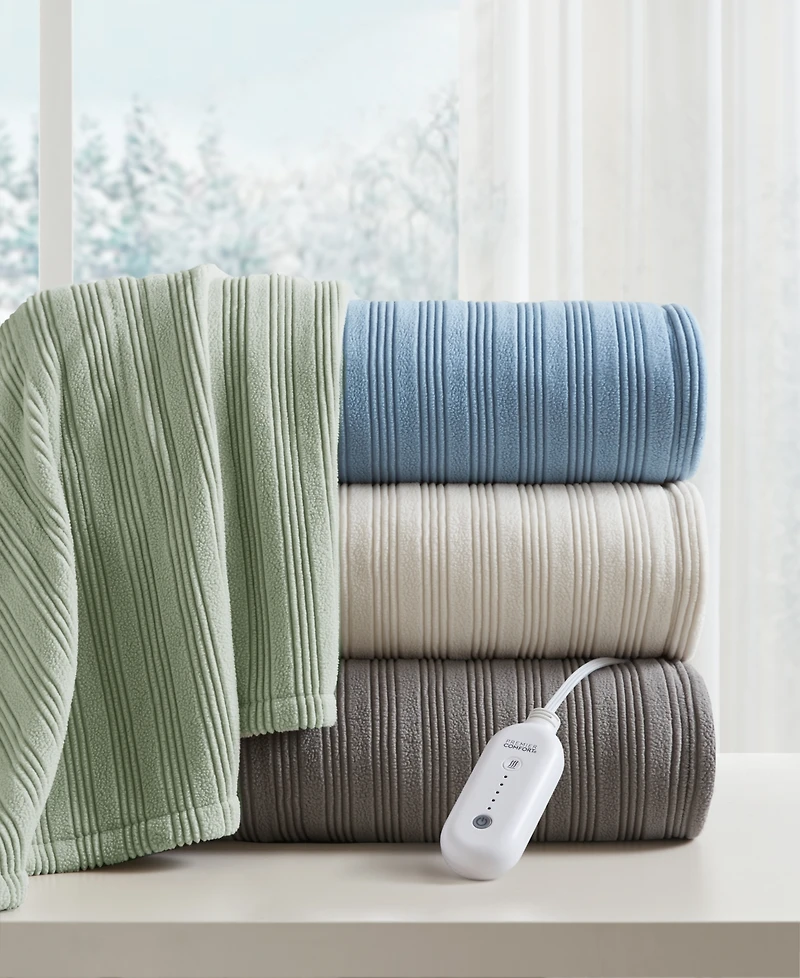 Premier Comfort Heated Textured Fleece Blanket