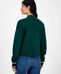 Tommy Hilfiger Women's Cable-Knit Varsity Cardigan