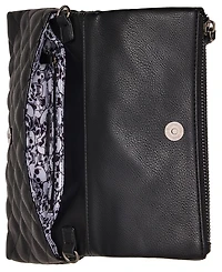 Betsey Johnson Jaw Dropping Quilt Tunnel Flap Clutch Bag
