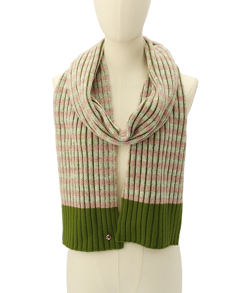 kate spade new york Striped Ribbed Scarf
