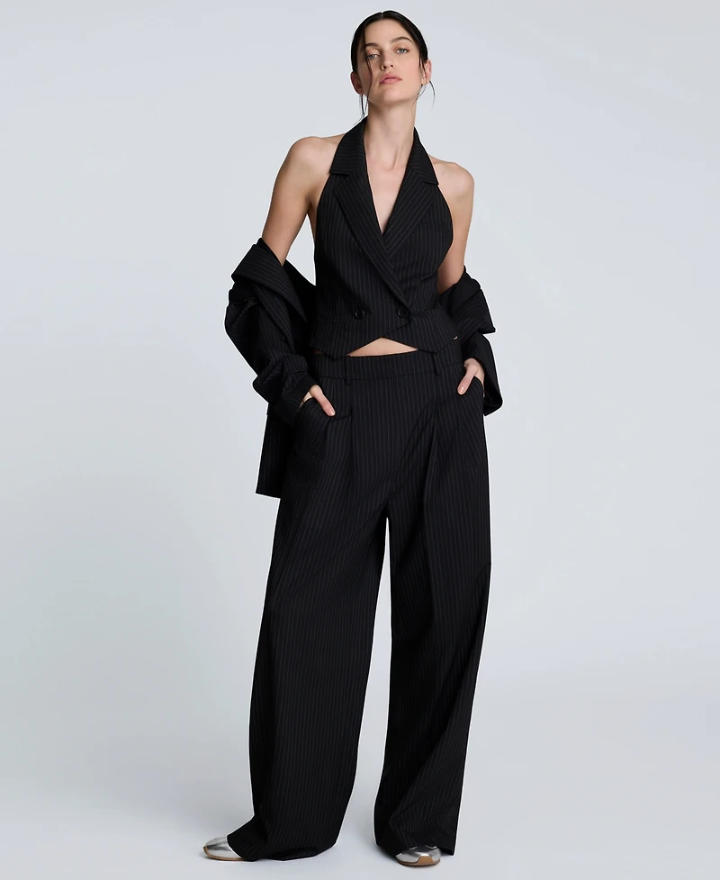 Kenneth Cole Women's Pinstripe High-rise Pants