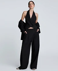 Kenneth Cole Women's Pinstripe High-rise Pants