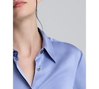 Kenneth Cole Women's Collared Long Sleeves Top