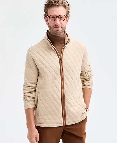 Club Room Men's Quilted Full-Zip Mock Neck Sweatshirt, Macy's Exclusive