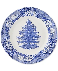 Spode Blue Italian Christmas Dinner Plates, Set of 4