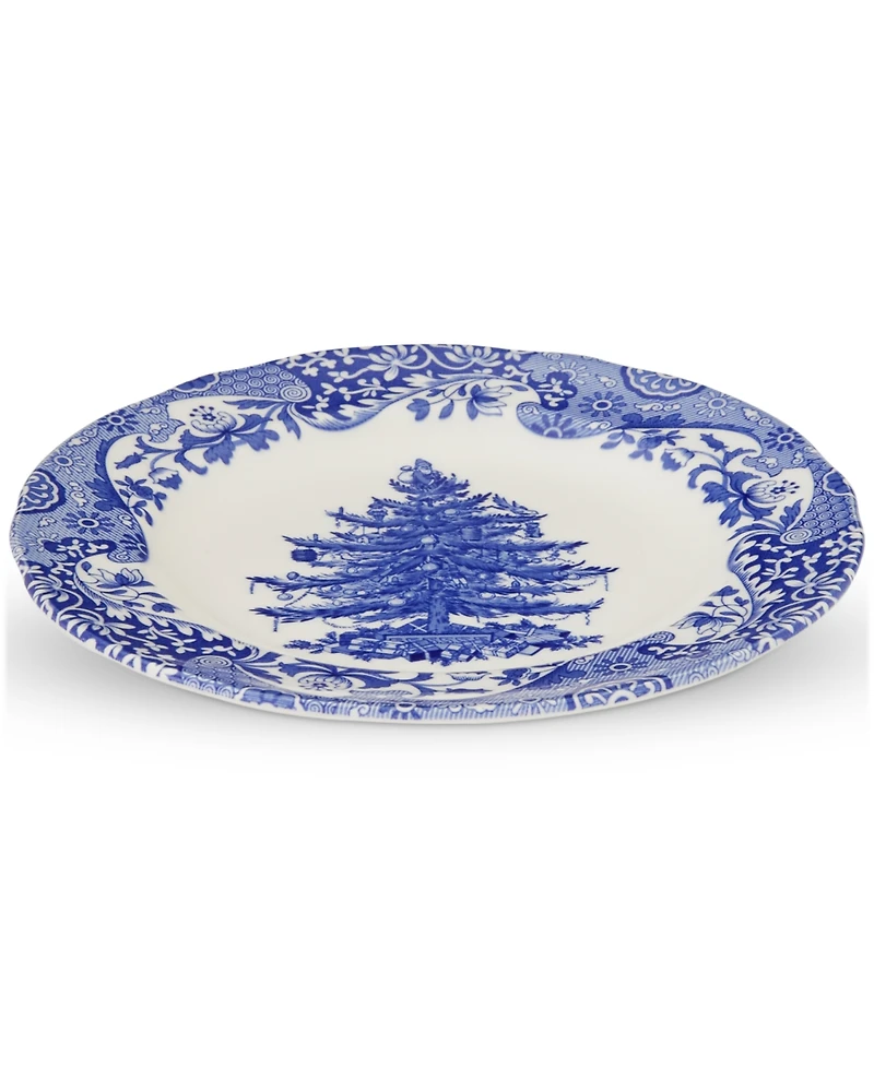 Spode Blue Italian Christmas Salad Plates, Set of 4