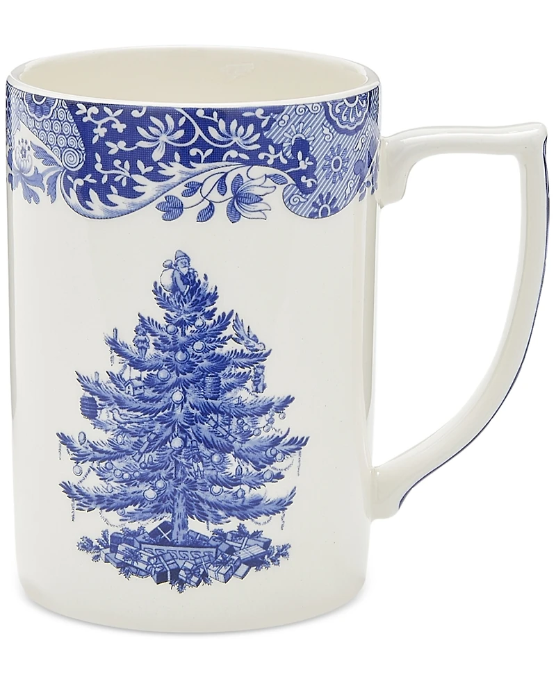 Spode Blue Italian Christmas Mugs, Set of 4