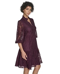 Jessica Howard Women's Lace V-Neck Babydoll Dress
