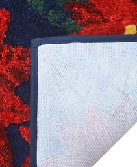 Holly Bells Poinsettia Bath Rug, 20" x 32"