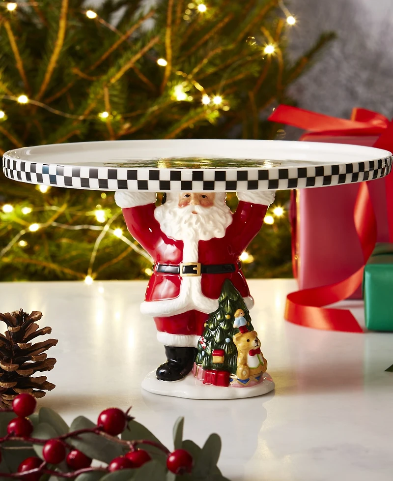 Spode Christmas Tree Santa Footed Treat Tray
