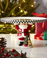 Spode Christmas Tree Santa Footed Treat Tray