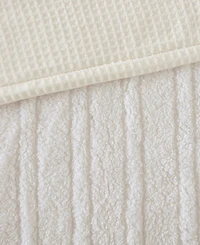 Premier Comfort Heated Waffle to Sherpa Throw, 50" x 60"