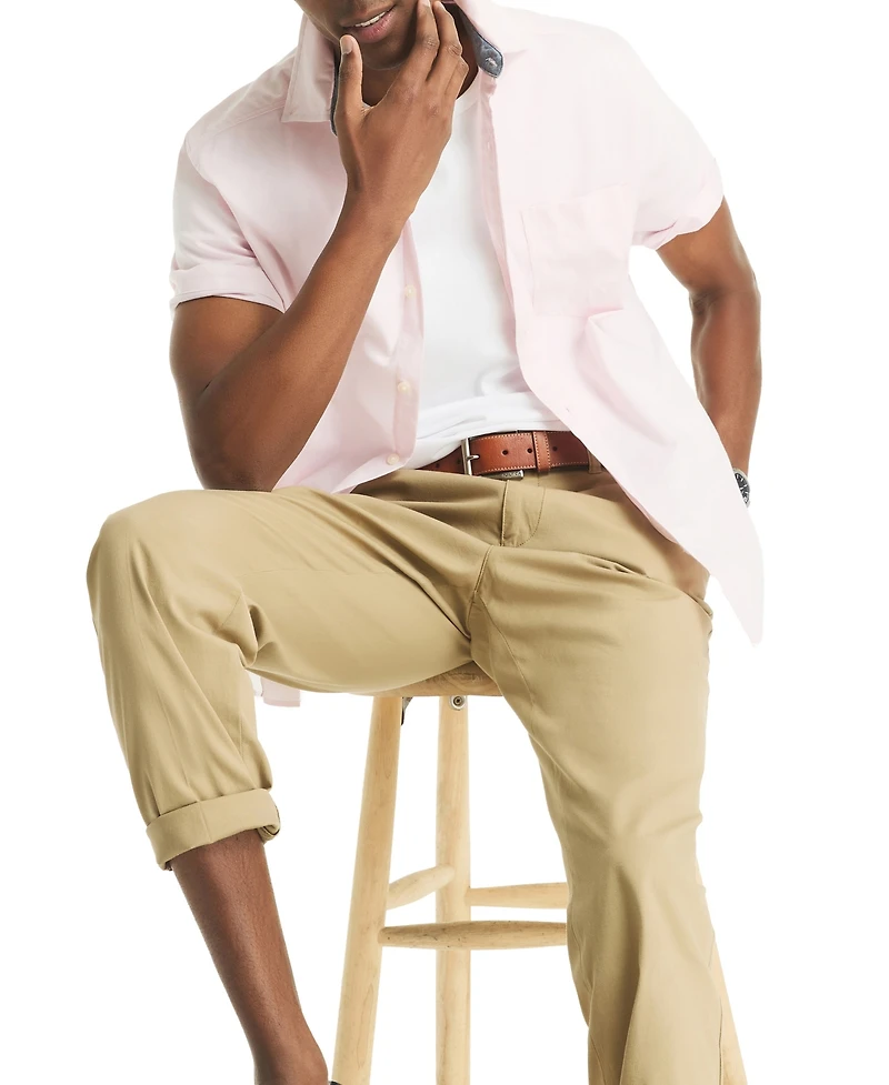 Nautica Men's Short Sleeve Button-Down Oxford Shirt