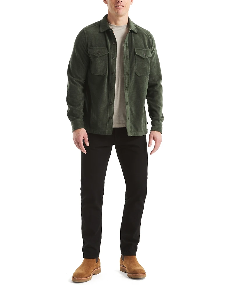 Nautica Men's Polar Fleece Button-Up Shirt