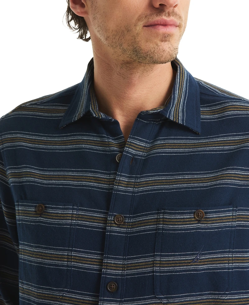 Nautica Men's Plaid Straight Collar Shirt