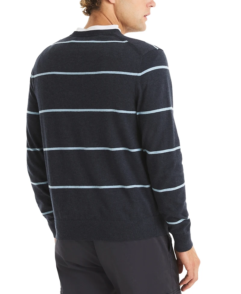 Nautica Men's Performance Striped Crewneck Sweater