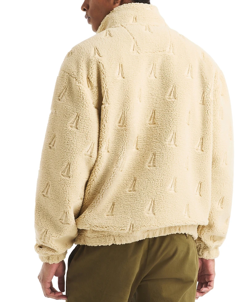 Nautica Men's Embossed Boat Print Sweatshirt