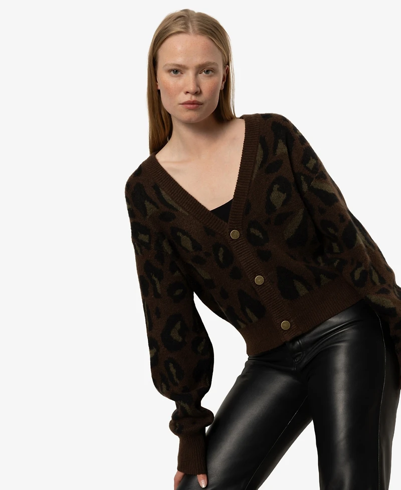 Sanctuary Women's Meow Long Sleeve Cardigan Sweater