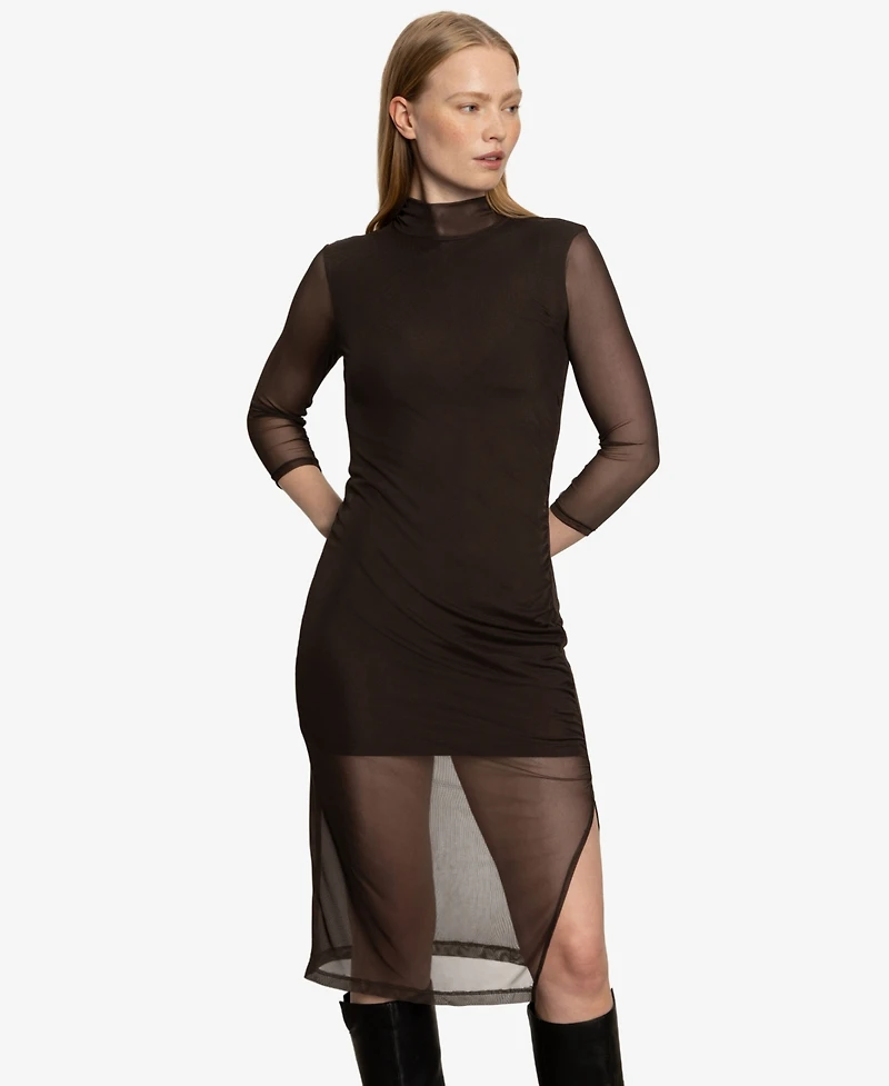 Sanctuary Women's Night Out Mock Neck Dress