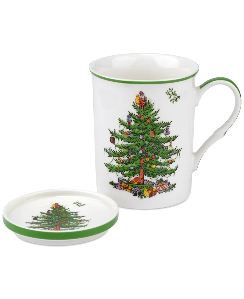 Spode Christmas Tree Mug & Coaster Set