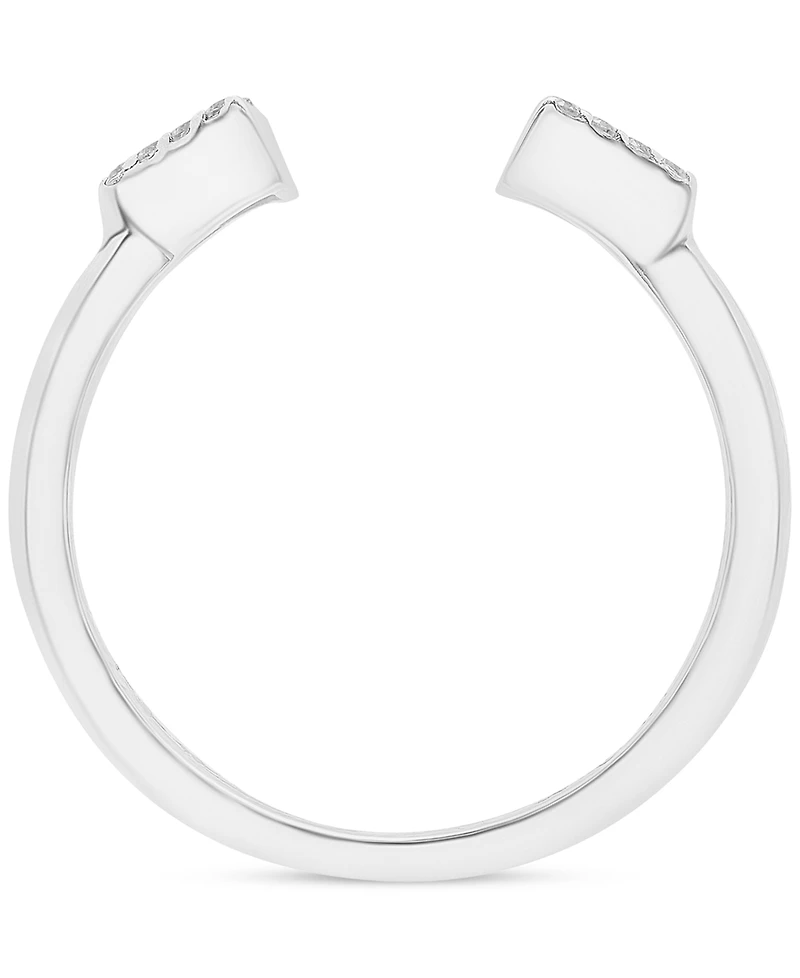 Diamond Triangle Cluster Cuff Ring (1/6 ct. t.w.) 10k Gold or White Gold, Created for Macy's