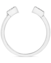 Diamond Triangle Cluster Cuff Ring (1/6 ct. t.w.) 10k Gold or White Gold, Created for Macy's