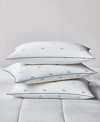Lacoste Home Allover Crocs Cotton Firm Density Pillow, Standard/Queen