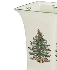 Spode Christmas Tree Square Vase, 8"